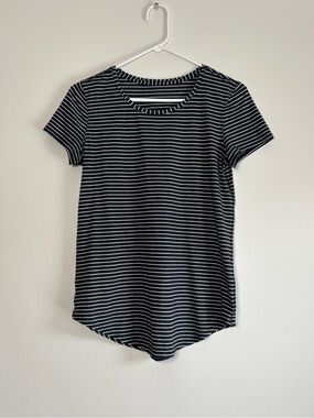 lululemon athletica Black & White Striped Short-Sleeve Tee